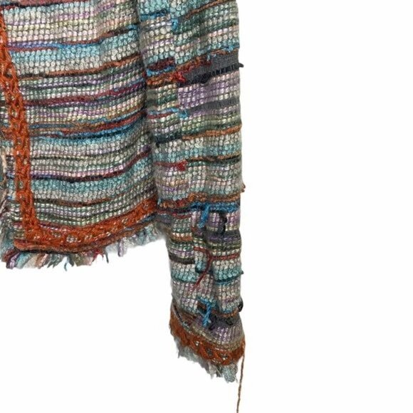 Tory Burch Abageil Yarn Knit Textured Tweed Jacket Size 4 - Picture 12 of 14